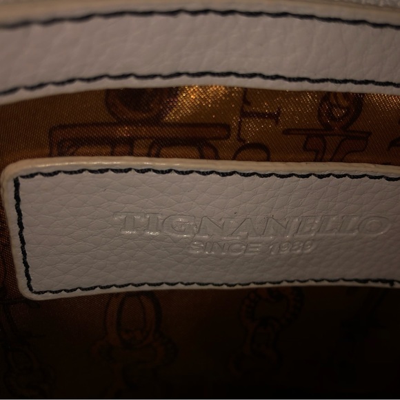 Tignanello Pebble Leather Colorblock Satchel - Picture 14 of 15